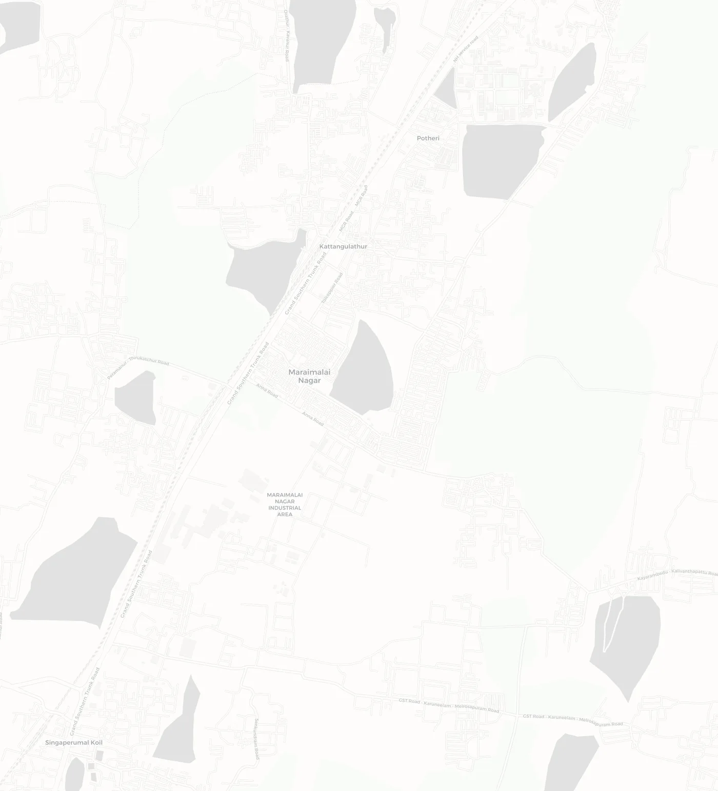 Map of Hallmark Smart City and its surrounding landmarks in Maraimalai Nagar